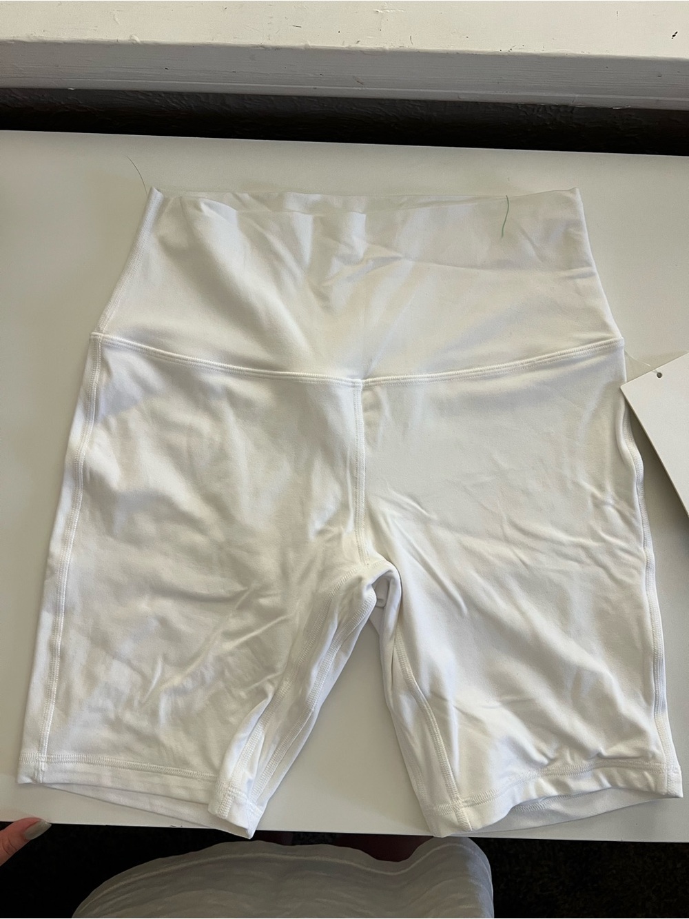 Lululemon Women’s High-Rise White Bike Shorts